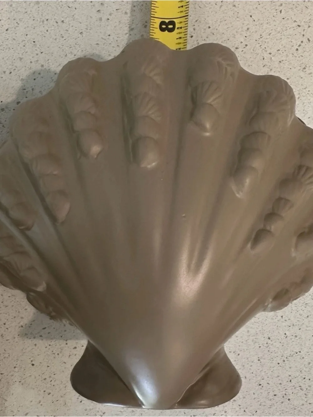 Neutral Shell Ceramic Vase by